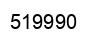 Number 519990 black image