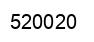 Number 520020 black image