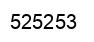 Number 525253 black image