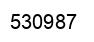 Number 530987 black image