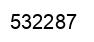 Number 532287 black image