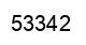 Number 53342 black image