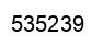 Number 535239 black image