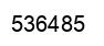 Number 536485 black image