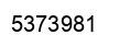 Number 5373981 black image