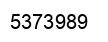 Number 5373989 black image