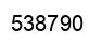 Number 538790 black image
