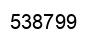 Number 538799 black image
