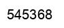 Number 545368 black image