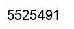 Number 5525491 black image