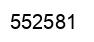 Number 552581 black image