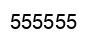 Number 555555 black image