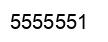 Number 5555551 black image
