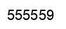 Number 555559 black image