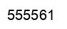 Number 555561 black image
