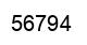 Número 56794 imagen negro