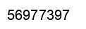 Number 56977397 black image
