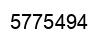 Número 5775494 imagen negro