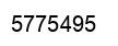 Number 5775495 black image
