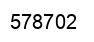 Number 578702 black image