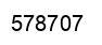 Number 578707 black image
