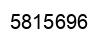 Number 5815696 black image