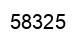 Número 58325 imagen negro