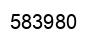 Number 583980 black image