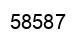 Número 58587 imagen negro