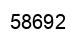 Número 58692 imagen negro