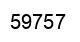 Number 59757 black image