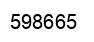 Number 598665 black image