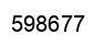Number 598677 black image
