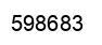 Number 598683 black image