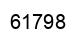Number 61798 black image