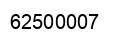 Number 62500007 black image