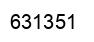 Number 631351 black image