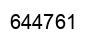 Number 644761 black image