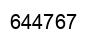 Number 644767 black image