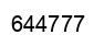 Number 644777 black image