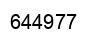 Number 644977 black image