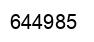 Number 644985 black image