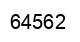 Number 64562 black image