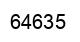 Number 64635 black image