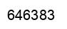 Number 646383 black image