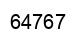 Número 64767 imagen negro