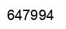 Number 647994 black image
