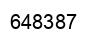 Number 648387 black image