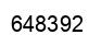 Number 648392 black image