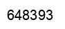Number 648393 black image